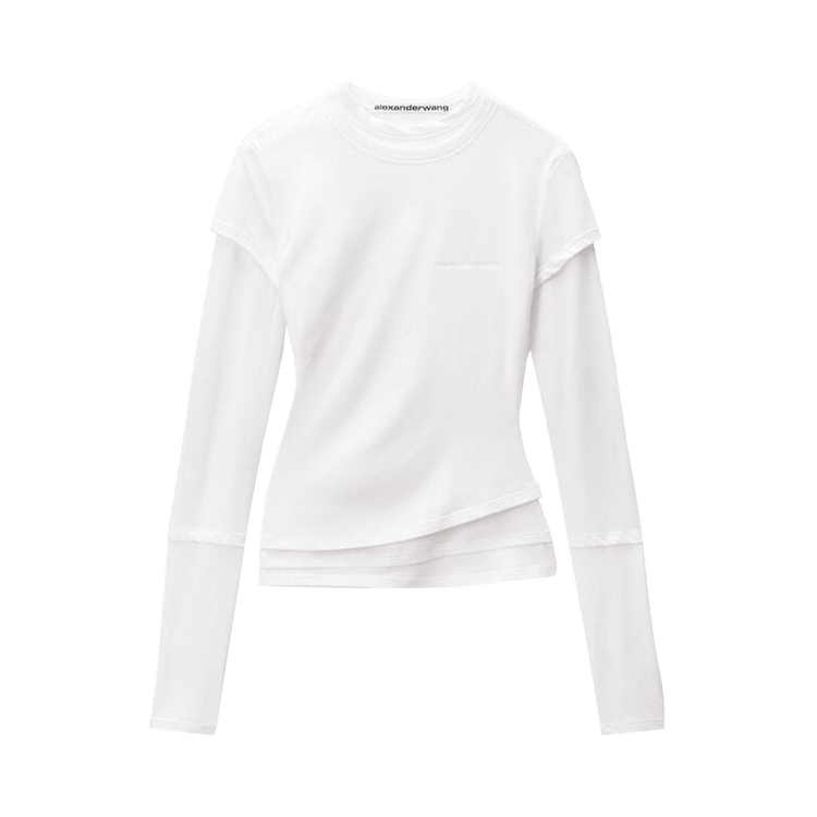 Alexander Wang Layered Long-Sleeve Top 'White'