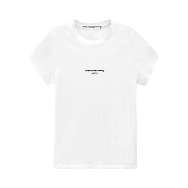 Alexander Wang Logo Print Fitted Tee 'White'