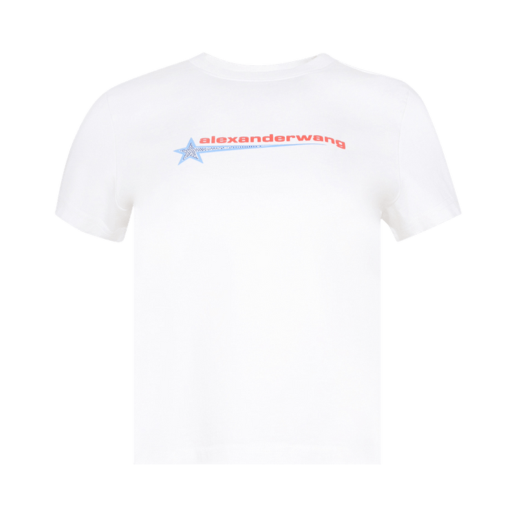 Alexander Wang Shrunken T-Shirt W/ Graphic 'White'