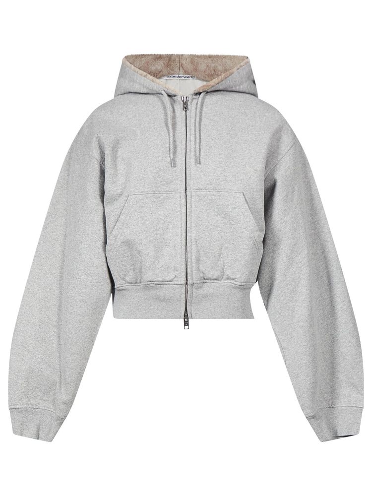 Alexander Wang Faux Fur Zip-Up Hoodie