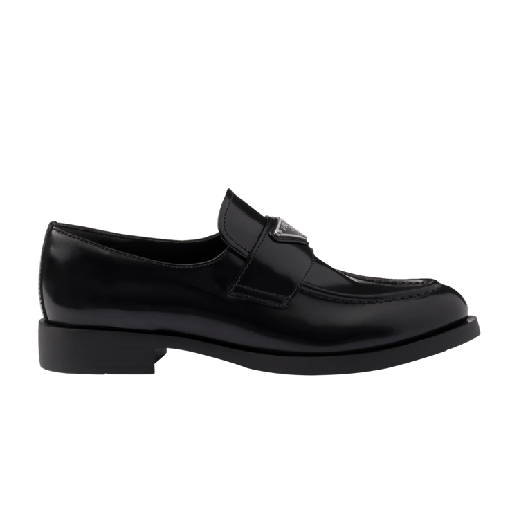 Prada Wmns Brushed Leather Loafer 'Black'