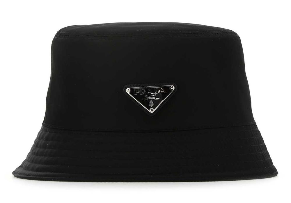Prada Signature Logo Plaque Bucket Hat