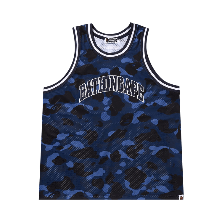 BAPE Color Camo Basketball Tank Top 'Navy'