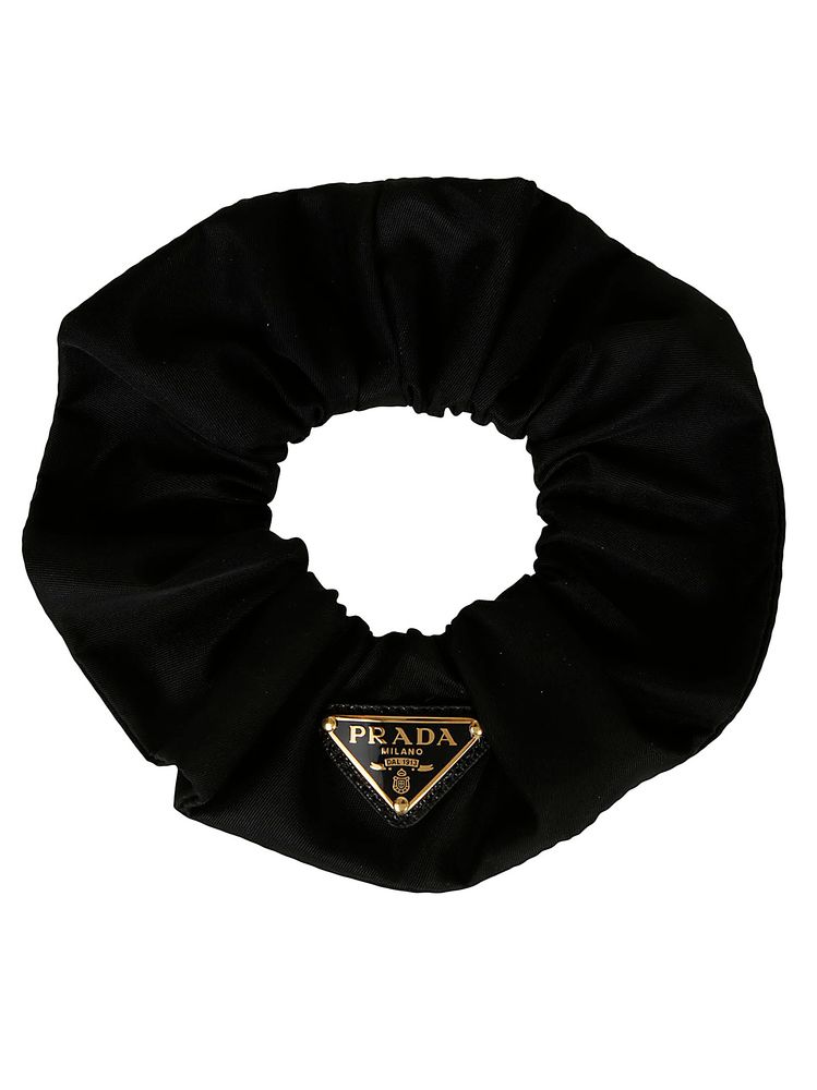Prada Logo Plaque Elasticated-Band Scrunchie