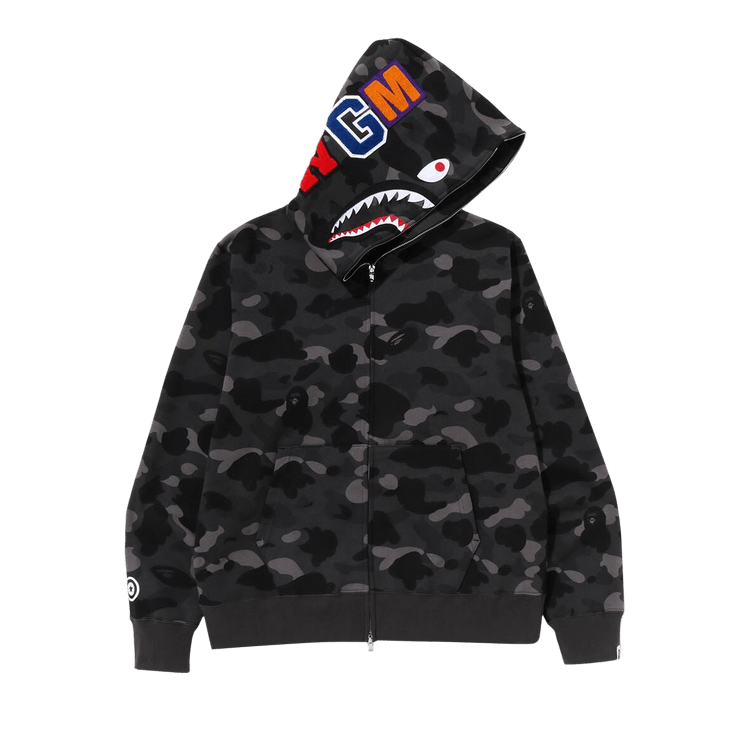 BAPE Color Camo Shark Full Zip Hoodie 'Black'