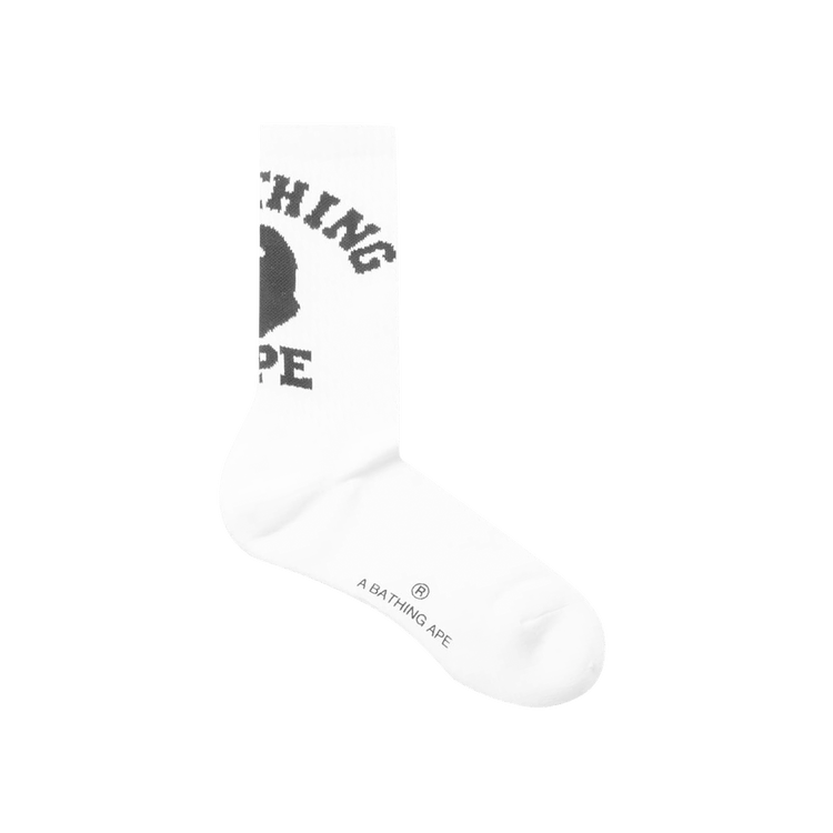 BAPE College Socks 'White'