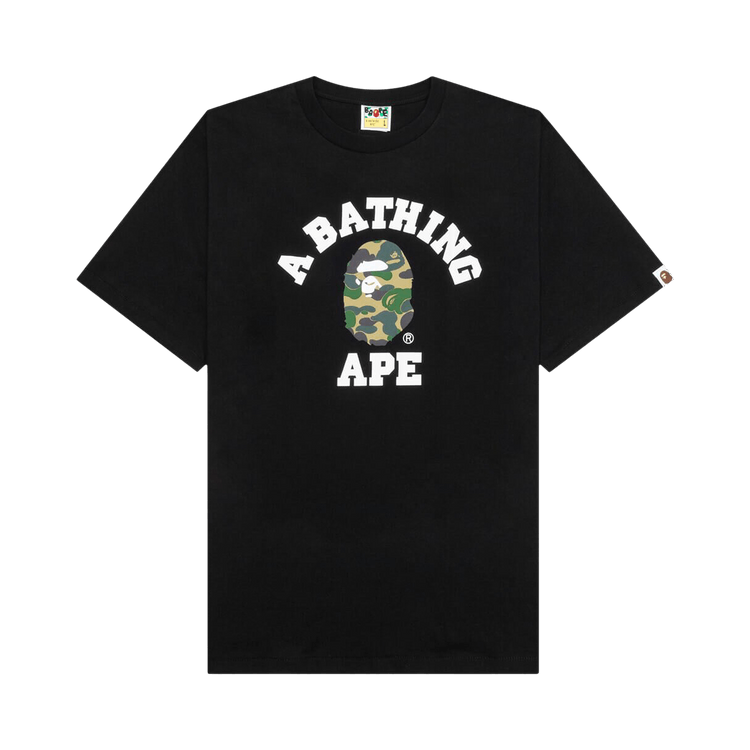 BAPE ABC Camo College Tee 'Black/Green'