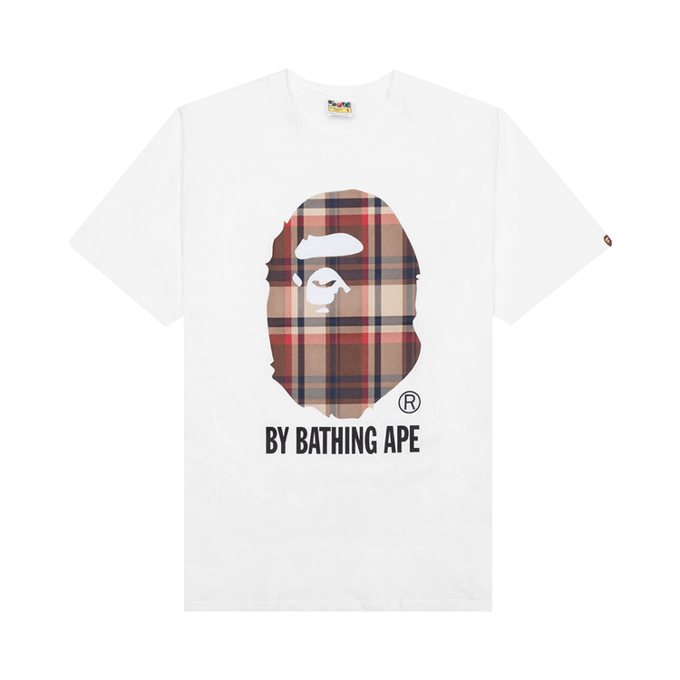 BAPE Check By Bathing Ape Tee 'White/Red'