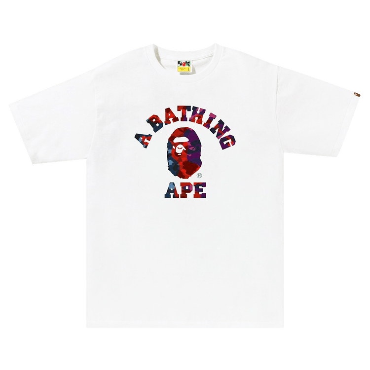 BAPE Color Camo Crazy College Tee 'White'