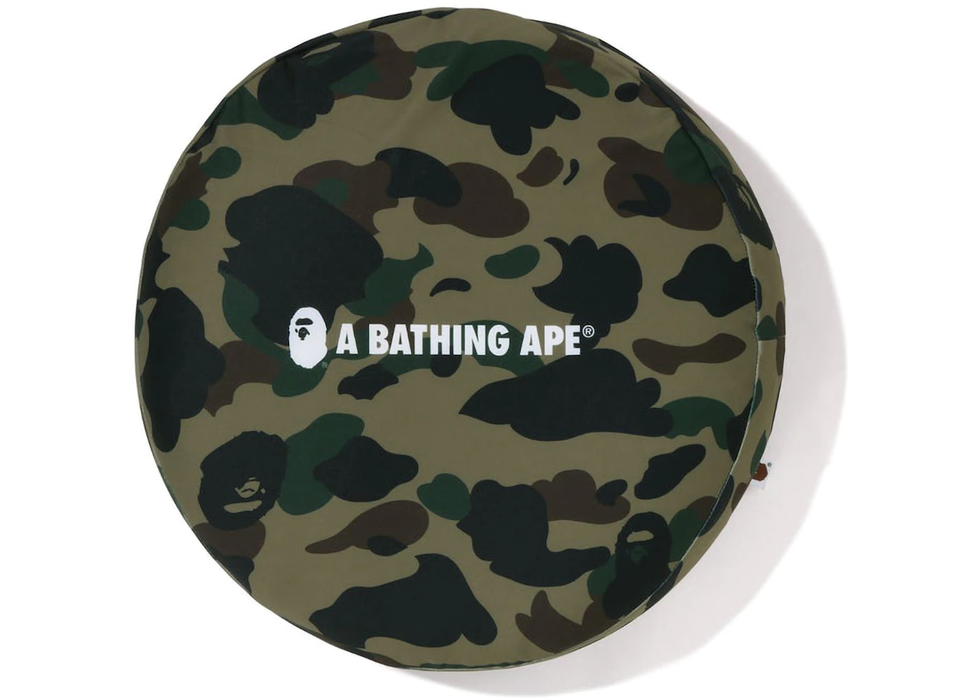 BAPE 1st Camo A Bathing Ape Circle Fluffy Beads Cushion Green