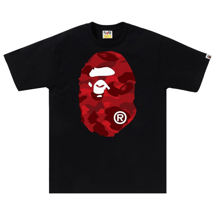 BAPE Color Camo Big Ape Head Tee 'Black/Red'