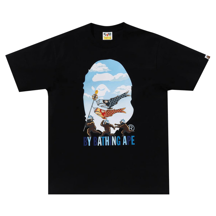 BAPE Carp Streamer By Bathing Ape Tee 'Black'