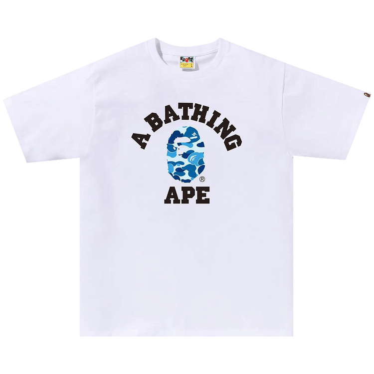 BAPE ABC Camo College Tee 'White/Blue'