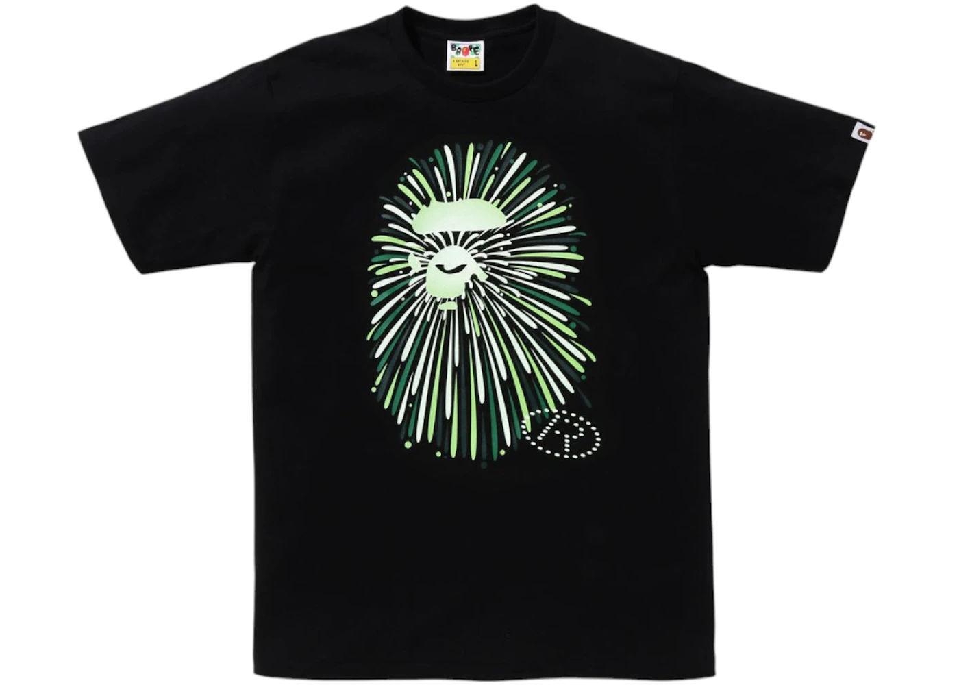 BAPE Ape Head Firework I Tee Black/Green