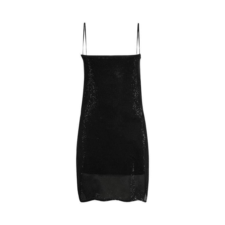 Alexander Wang Mini Slip Dress W/ Clear Bead Hotfix 'Black'