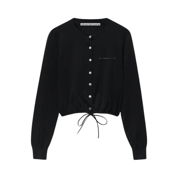 Alexander Wang Drawstring Hem Cardigan 'Black'
