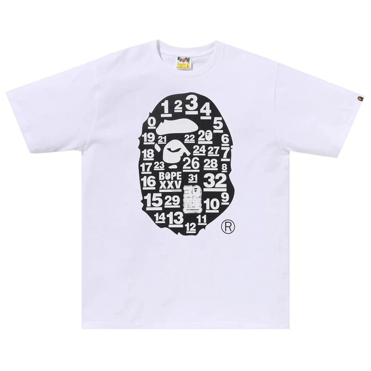BAPE A Bathing Ape 32nd Anniversary Big Ape Head Tee 'White'
