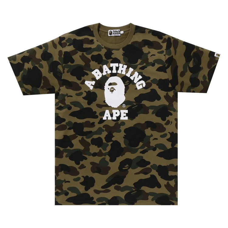 BAPE 1st Camo College Tee 'Green'