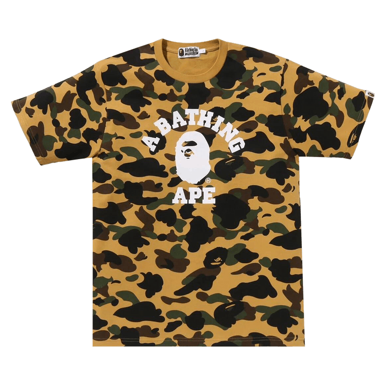 BAPE 1st Camo College Tee 'Yellow'