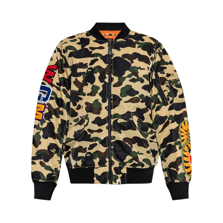 BAPE 1st Camo Shark MA-1 Jacket 'Yellow'
