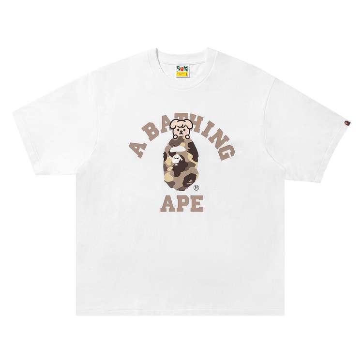 BAPE x Stray Kids PuppyM College Tee 'White'