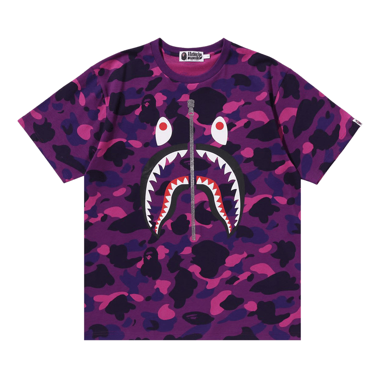 BAPE Color Camo Shark Tee 'Purple'