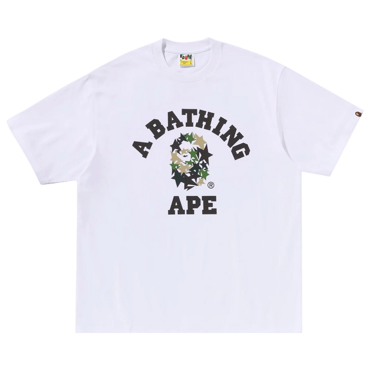 BAPE Sta College Relaxed Fit Tee 'White'