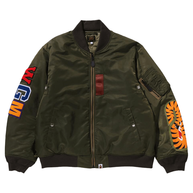 BAPE Shark MA-1 Jacket 'Olive Drab'