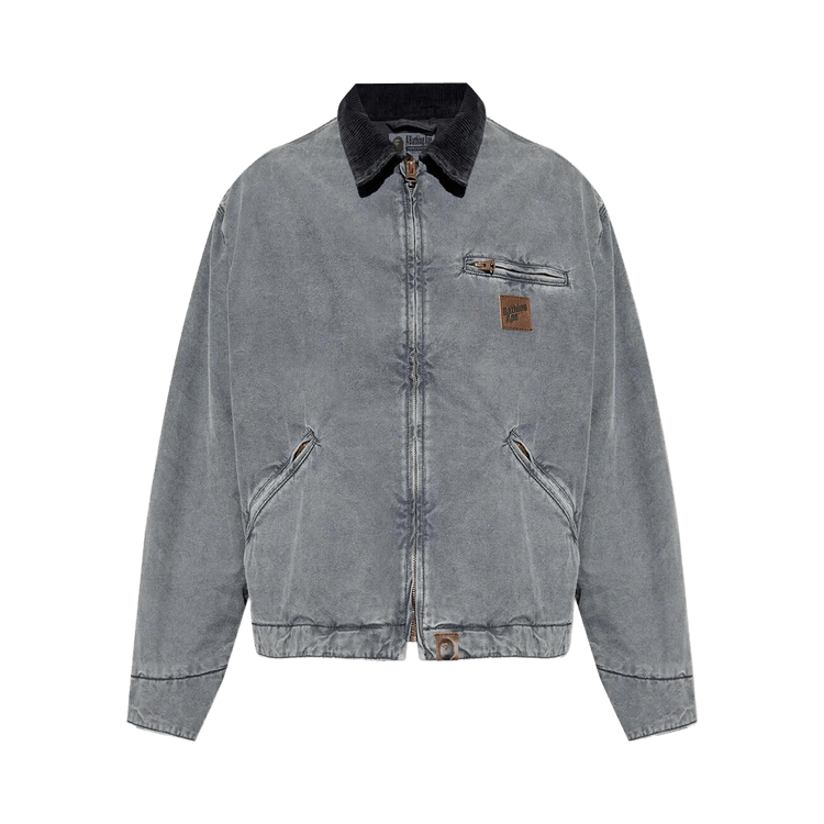 BAPE Line Camo Jacquard Garment Dyed Padded Work Jacket 'Charcoal'