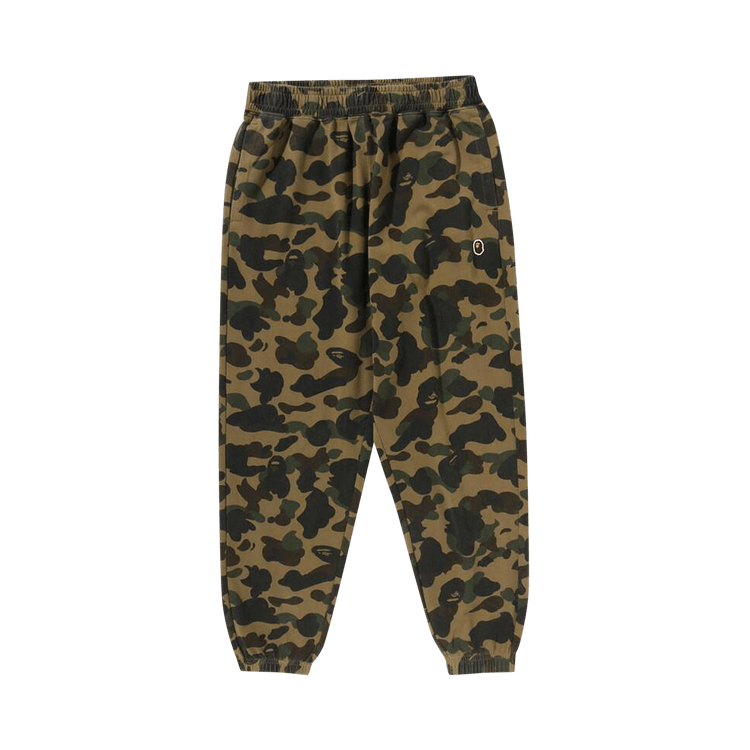 BAPE 1st Camo One Point Relaxed Fit Sweatpants 'Green'