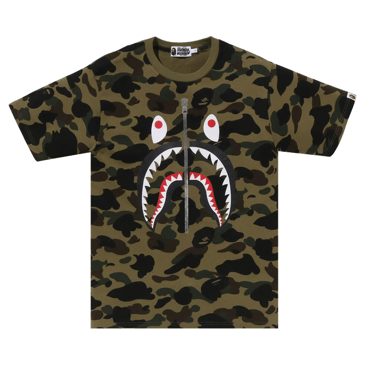 BAPE Kids 1st Camo Shark Tee 'Green'