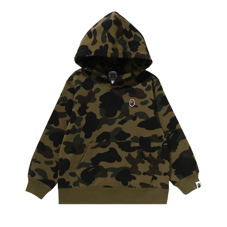 BAPE Kids 1st Camo One Point Pullover Hoodie 'Green'