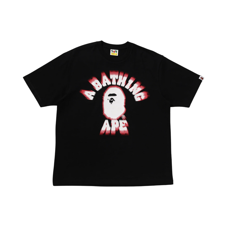 BAPE Spray College Relaxed Fit Tee 'Black'