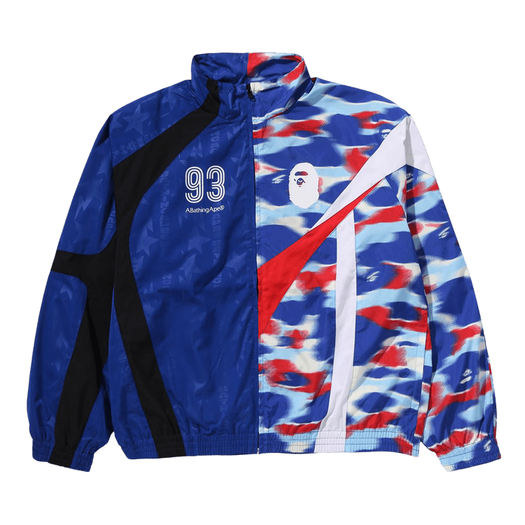 BAPE Split Stand Collar Track Jacket 'Blue'