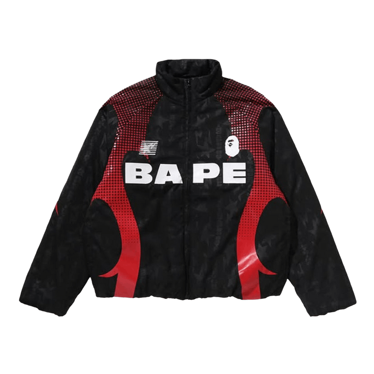 BAPE Aba Frame Monogram Jacquard Multi Logo Padded Jacket 'Black'