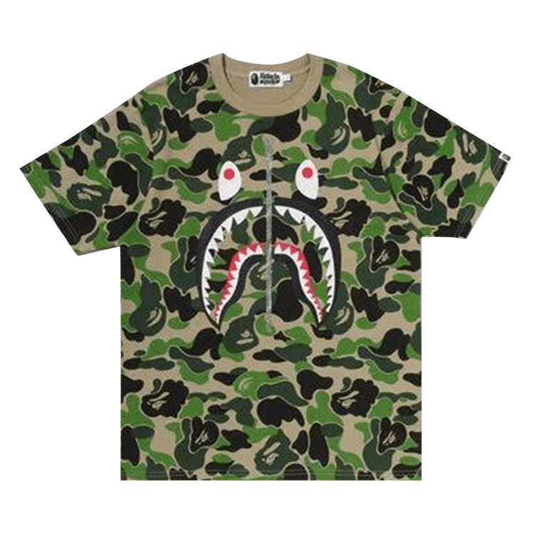 BAPE Abc Camo Shark Tee 'Green'