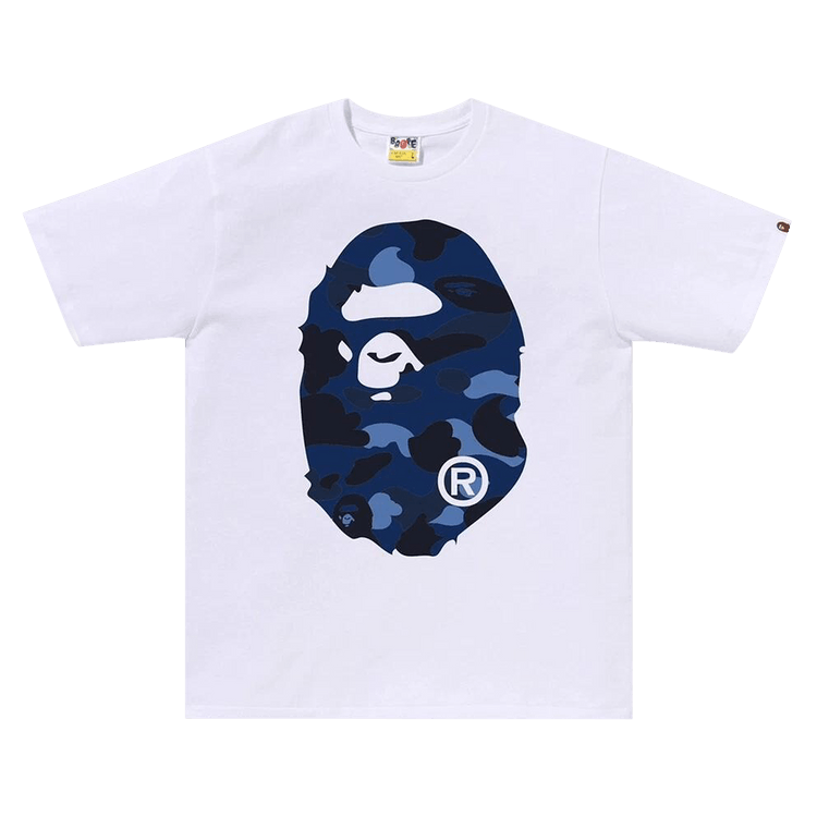 BAPE Color Camo Big Ape Head Tee 'Whitexnavy'