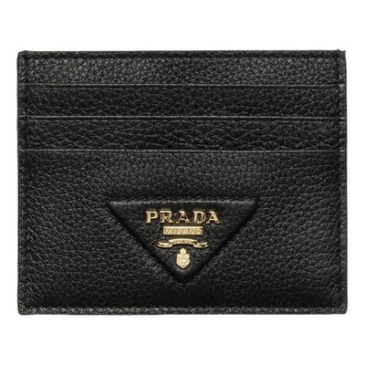 (WMNS) PRADA SS26 Leather Card Holder 'Black'