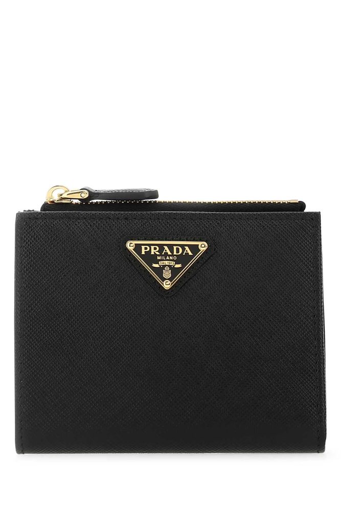 Prada Logo Plaque Small Wallet