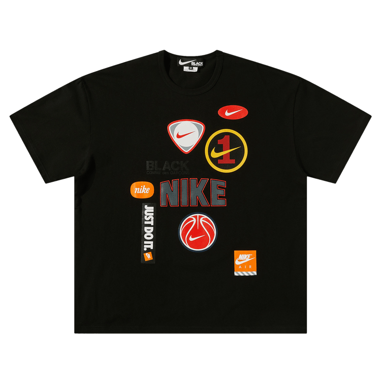 Comme des Garçons Black x Nike Oversized Multi Logo Print Tee 'Black'
