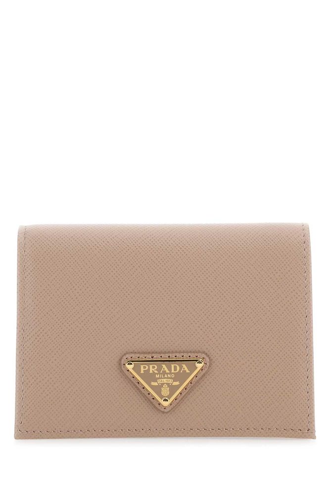 Prada Logo Plaque Small Wallet