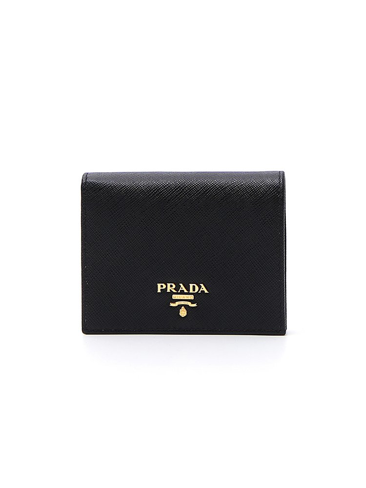 Prada Logo Plaque Wallet