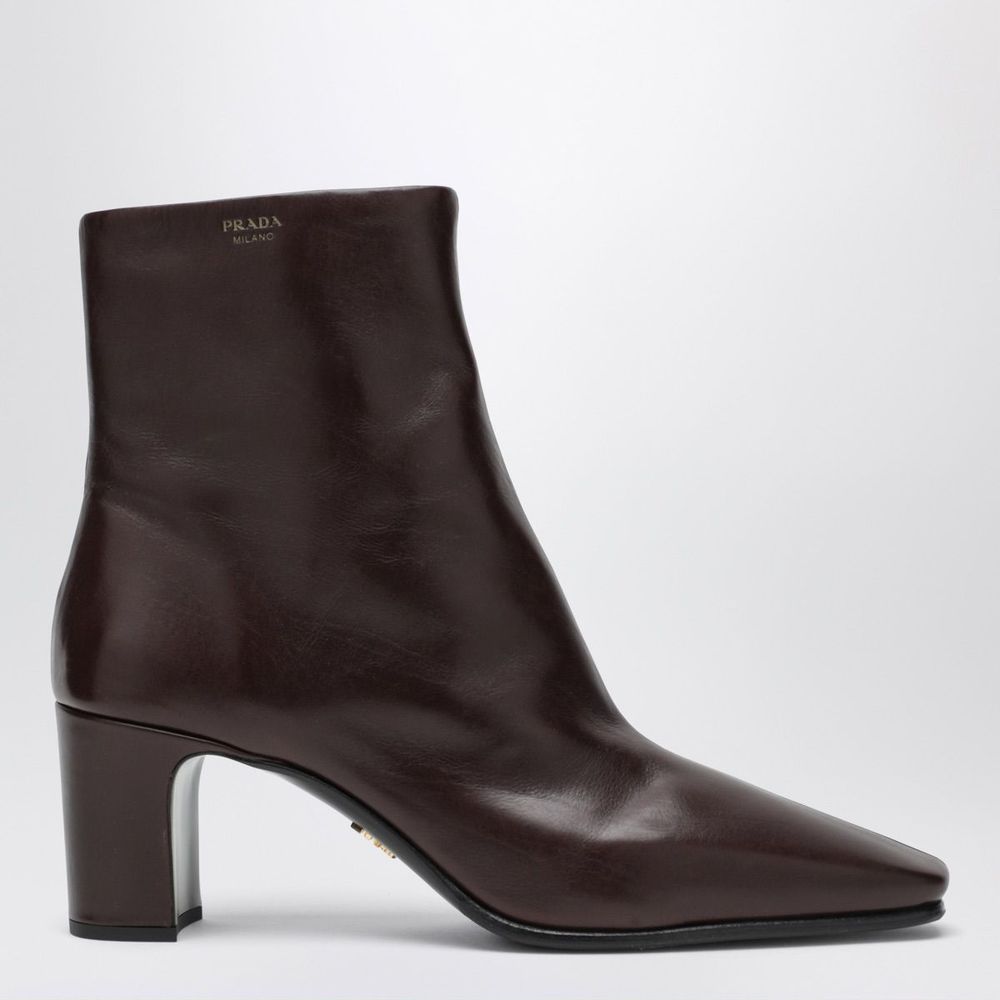 Prada Block Heel Ankle Boots