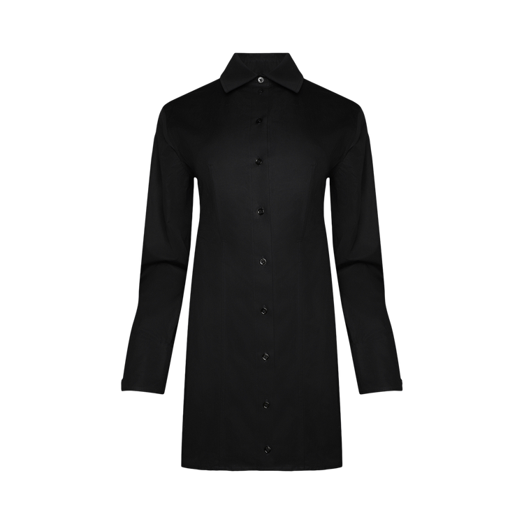 Alexander Wang Long-Sleeve Mini Dress W/ Boning At Waist 'Black'