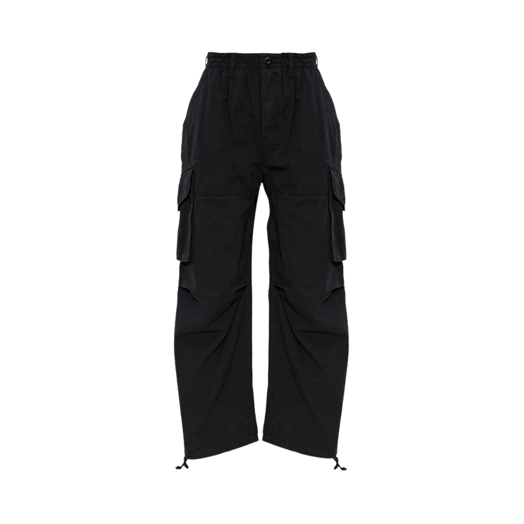 Alexander Wang Elastic Mid-Rise Cargo Pants 'Jet Black'
