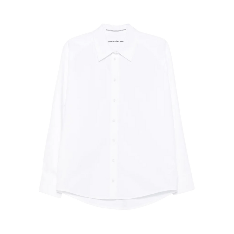 Alexander Wang Necklace Oversized Button Down Shirt 'White'