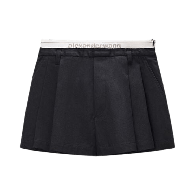 Alexander Wang Logo Elastic High-Rise Short 'Black'