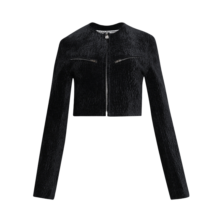 Alexander Wang Cropped Boxy Jacket 'Black'