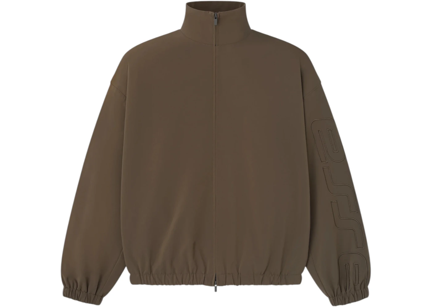 Fear of God Essentials Womens Active Trace Full Zip Track Jacket Brown