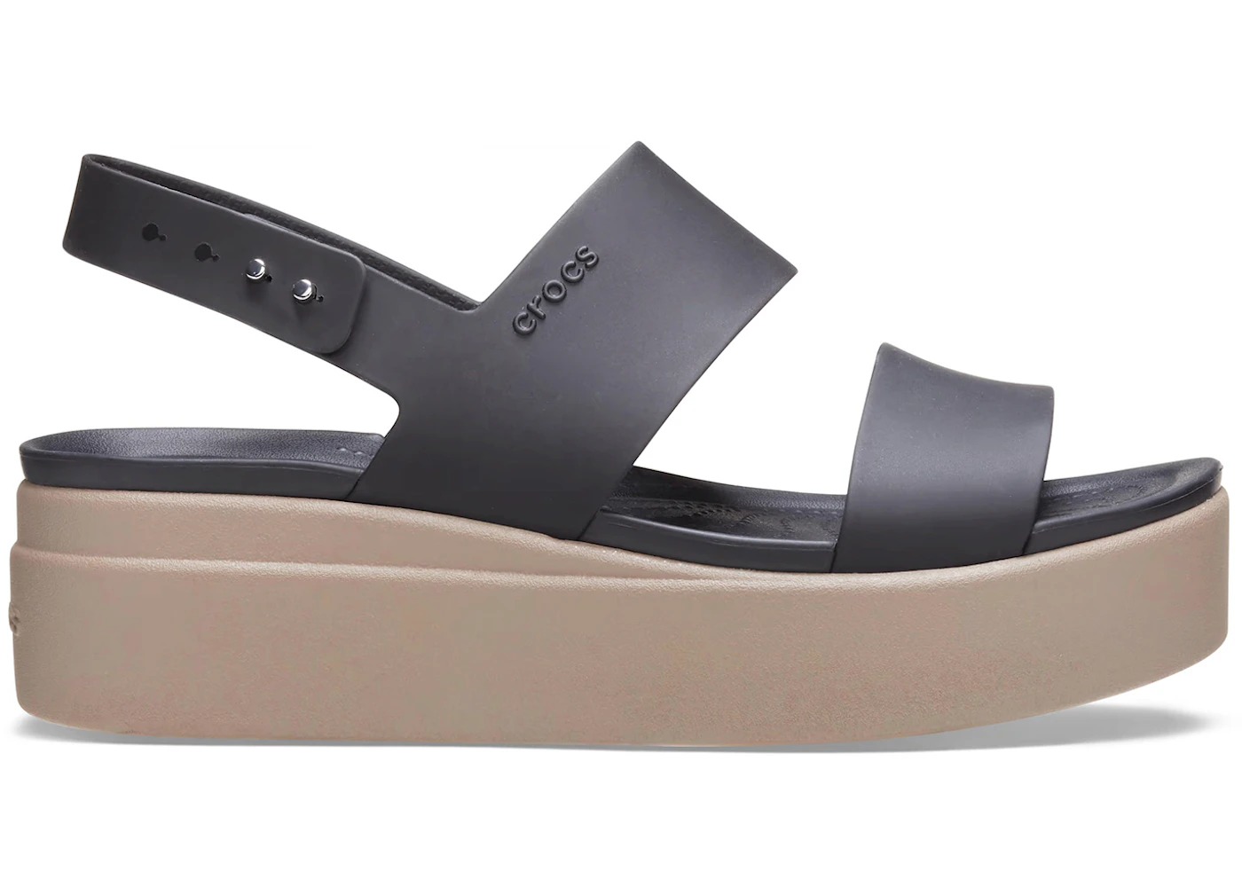 Crocs Brooklyn Low Wedge Sandal Black Mushroom (Women's)